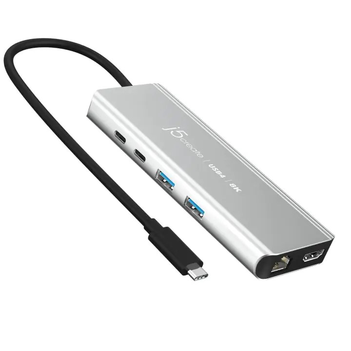 Докинг станция j5create JCD403, USB4, Multi-port хъб, Gigabit Ethernet, (35936693)