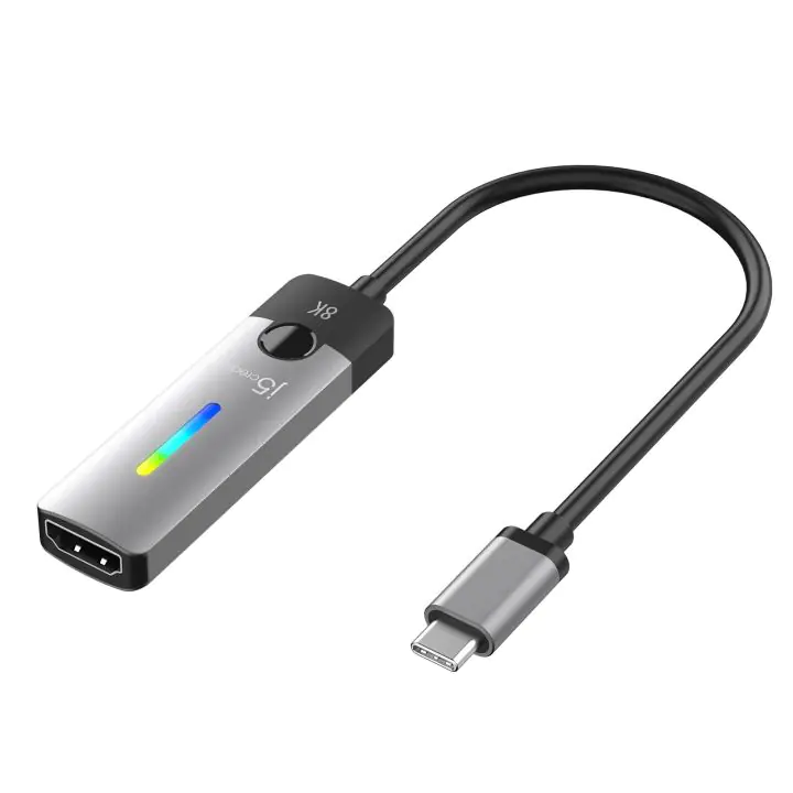 Адаптер j5create JCA157, USB-C мъжко - HDMI 2.1 женско, 8K, (35936684)