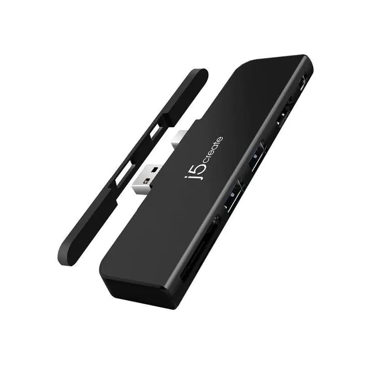 Докинг станция j5create JDD320B, за MS Surface Pro 4/5/6, USB-A Mini DP, Черна, (35934275)