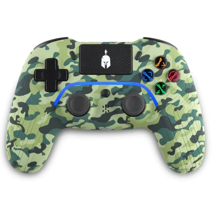 Безжичен геймпад Spartan Gear Aspis 4, за PC и PS4, Green Camo, (35936567)