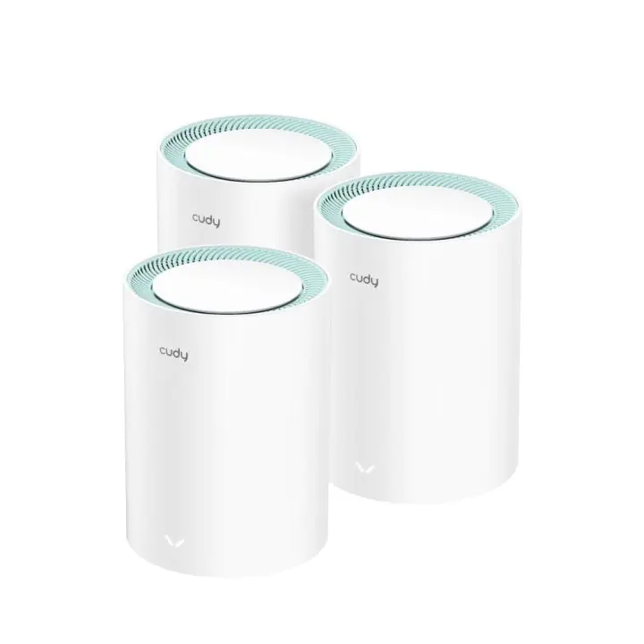 Безжичен рутер Cudy M1300, 3-pack, AC1200 Dual Band, 2.4/5 GHz, 300 - 867 Mbps, (35937001)