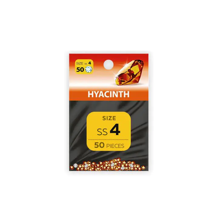 Декоративни камъчета за маникюр HYACINTH, 1.6 мм SS4, пакет 50 бр, (35923249)