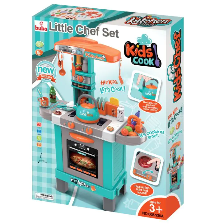 Детска индукционна кухня с чайник Buba 008-939А, Синя, (15394)