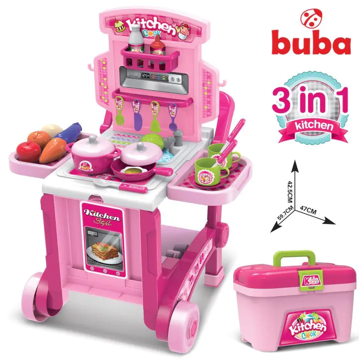 Детска кухня Buba Kitchen little Chef 008-927, Розова, (15387)