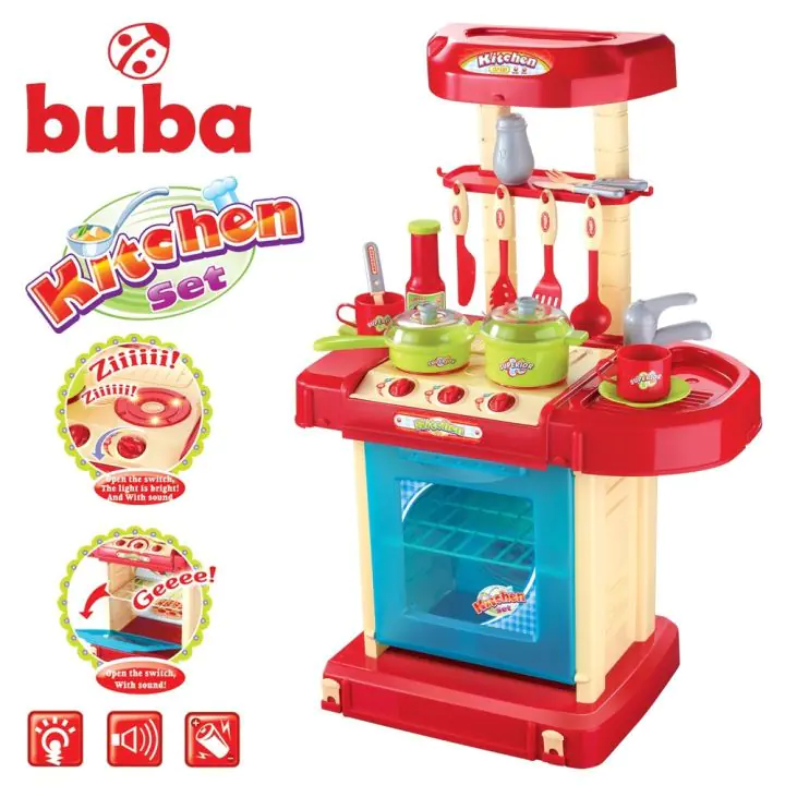 Детска кухня Buba My Kitchen 008-58A, Червена, (15554)