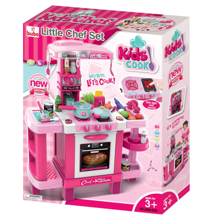 Детска кухня с реакция при докосване Buba 008-938, Розова, (15391)
