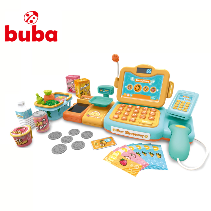 Детски касов апарат с аксесоари Buba Fun Shopping 888F, оранжев, (14904)