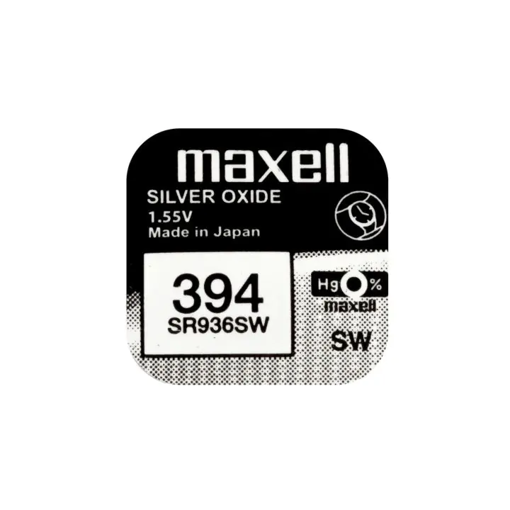 Бутонна батерия сребърна MAXELL SR936 SW /AG9/, 394 1.55V, (35932606)