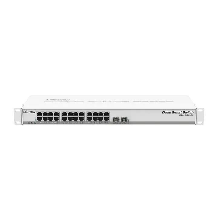 Суич MikroTik 326-24G-2S+RM 24 x Gigabit Ethernet ports, 10/100/1000Mbps, 2x SFP+ cages, монтаж в шкаф, (35933329)