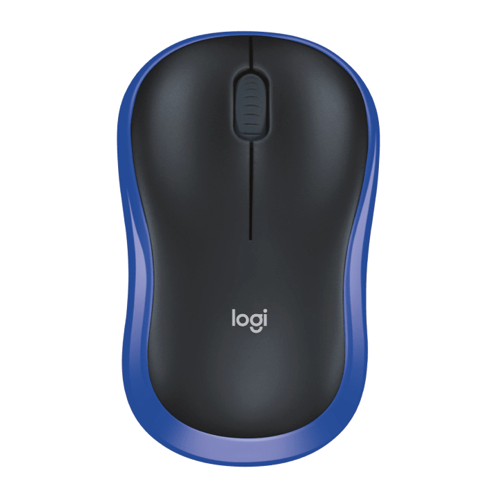 Безжична оптична мишка LOGITECH M185, USB, Син/Черен, (35934819)