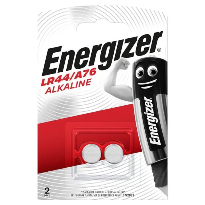 Бутонна микроалкална батерия LR-44 /AG13/ 2бр. 1,55V в опаковка ENERGIZER, (35937072)