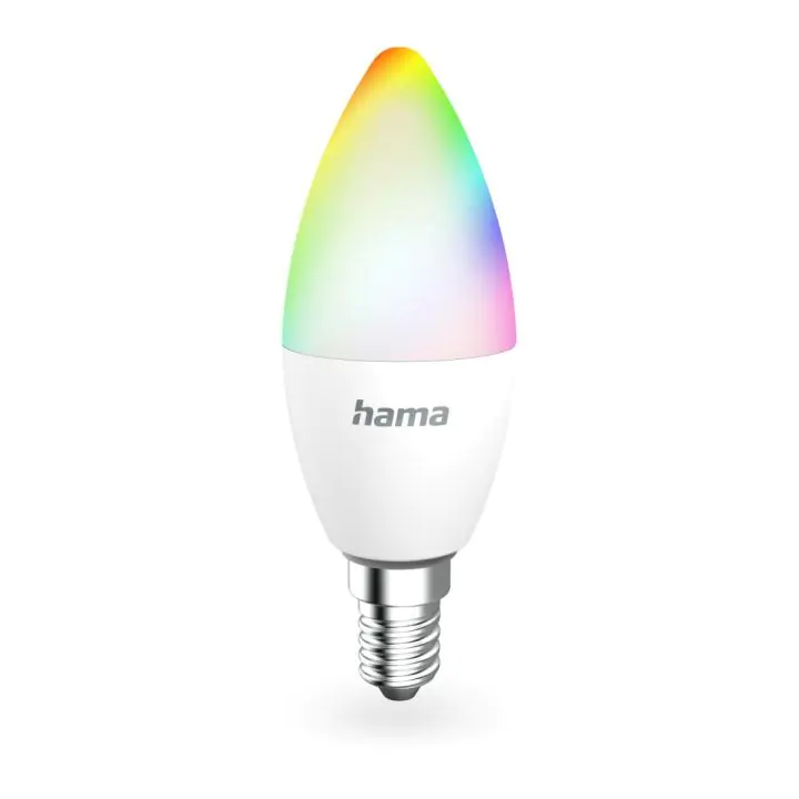 HAMA Смарт LED крушка WLAN, E14, Matter, 4,9 W, RGBW, 176641, (35938107)