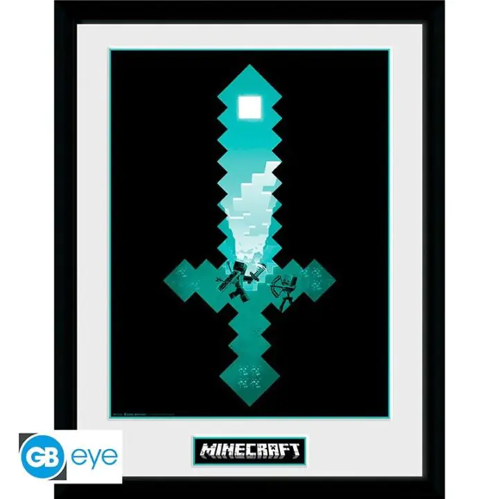 GBEYE MINECRAFT - Framed print 'Diamond Sword' (30x40), (35935653)
