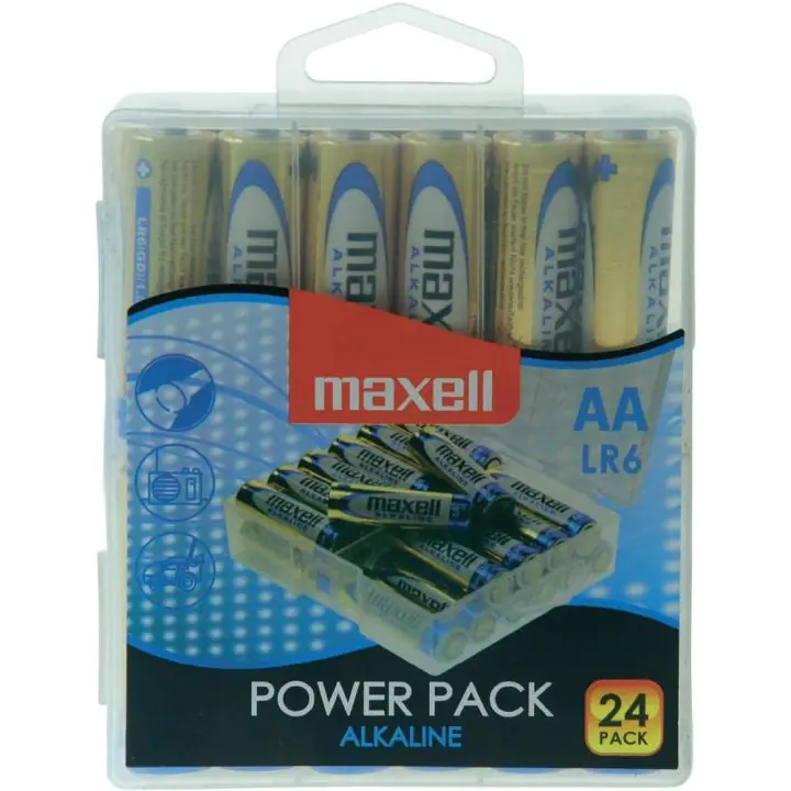 Алкални батерии MAXELL LR6 1,5V AA 24 бр. блистер PVC case, (35932534)