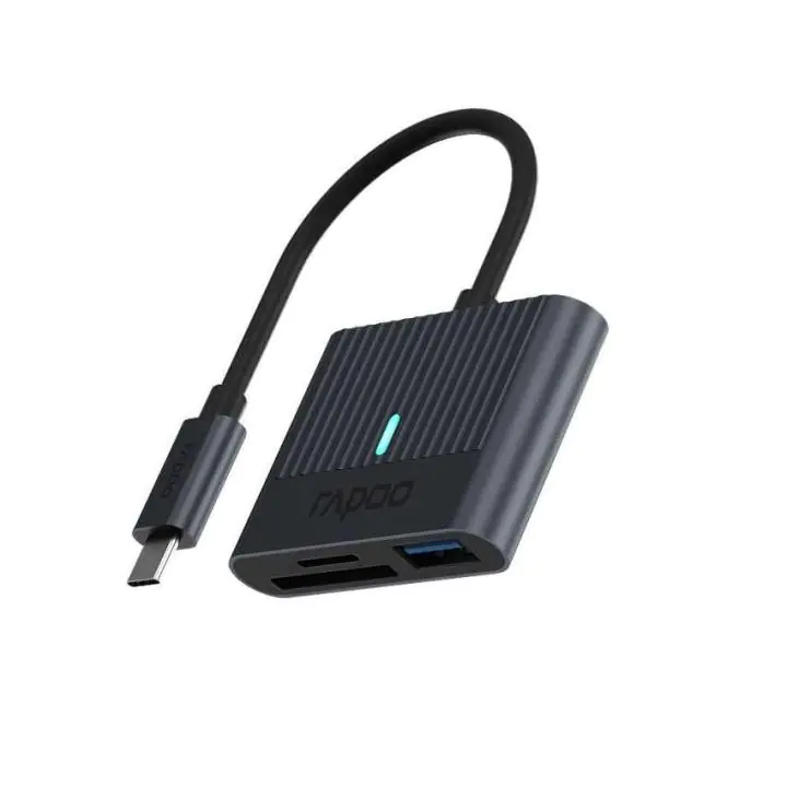 Четец за карти Rapoo UCR-3001, USB-C, Черен, (35935604)