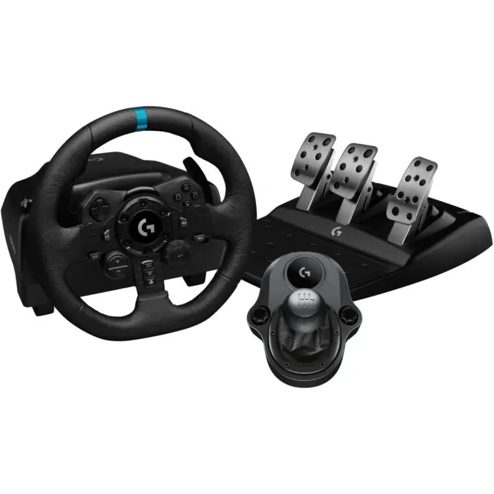 Волан LOGITECH G923 + LOGITECH скоростен лост за PS4/PS5/PC, (35940001)