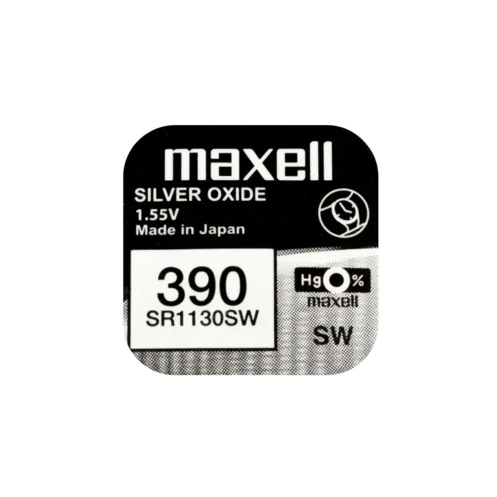 Бутонна батерия сребърна MAXELL SR1130 SW /AG10/ 389/390/ 1.55V, (35932607)