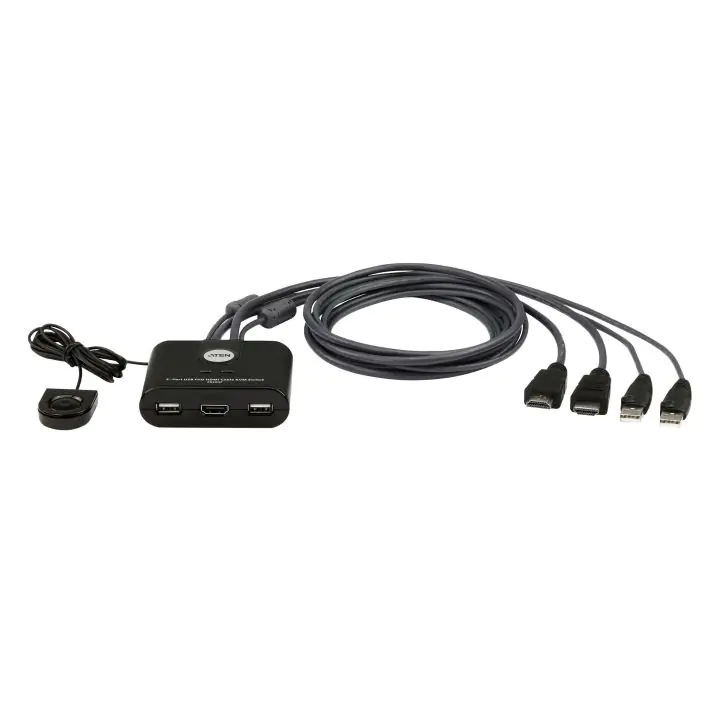 Превключвател KVM ATEN CS22HF, Дву портов USB HDMI, (35936309)