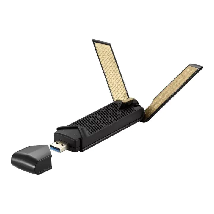 Безжичен адаптер ASUS USB-AX56 Dual Band AX1800 WiFi 6 802.11ax, USB 3.2 Gen1, вградена антена, (35937563)