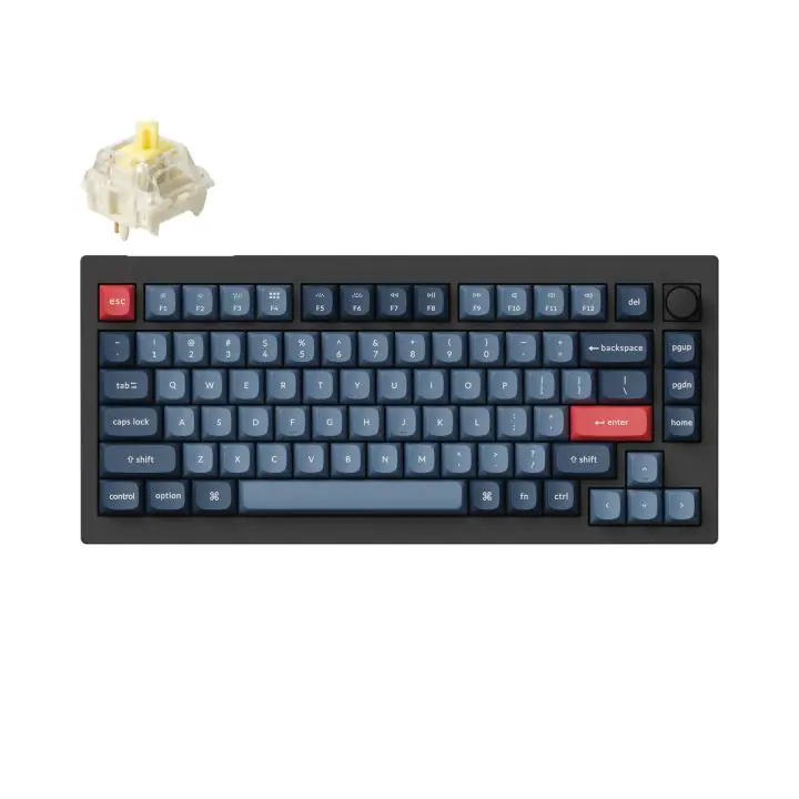 Механична клавиатура Keychron V1 MAX QMK 75% Carbon Black - Wireless, (35939687)