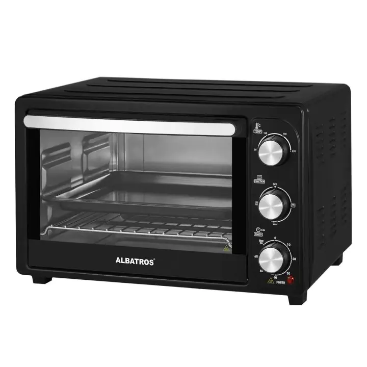 Електрическа мини фурна Albatros A28B2, 1500W, 28 L, Таймер, Черен, (22457)