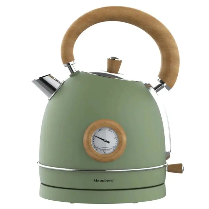 Електрическа кана-чайник Klausberg KB 9008, 2200W, 1.8 л, Индикатор ниво вода, Термометър, (35948609)