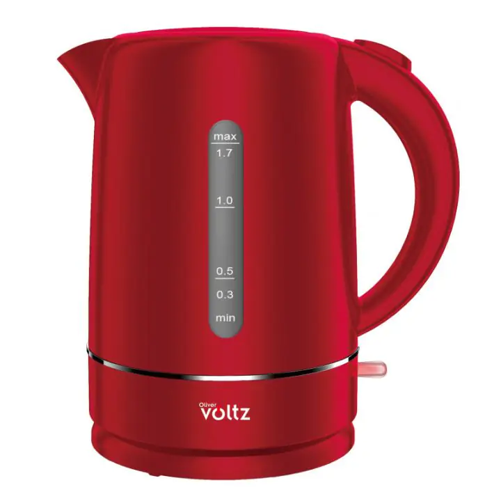 Електрическа кана Oliver Voltz Daisy OV51230W, 2200W, 1.7 л, Автоматично изключване, Червен, (35940327)