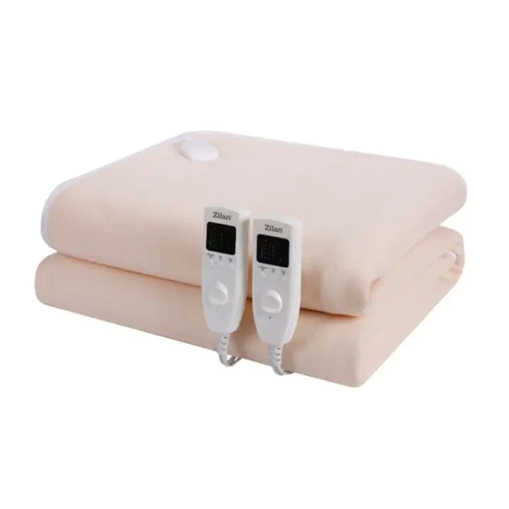 Електрическа подложка Zilan ZLN4120, Двойна, 120W, 160x140, 5 степени, Таймер, Перяща се, Полар, Бежов, (11100)