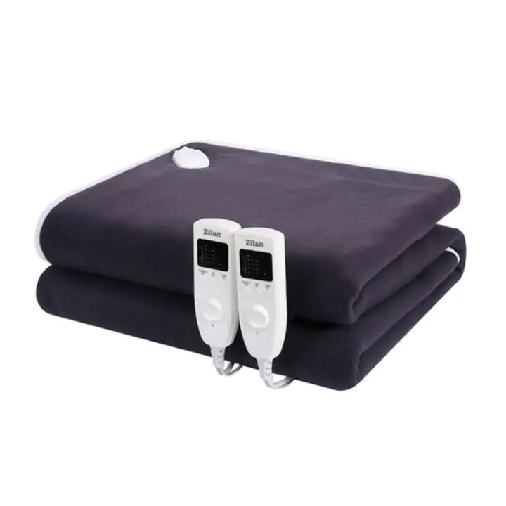 Електрическа подложка Zilan ZLN4120, Двойна, 120W, 160x140, 5 степени, Таймер, Перяща се, Полар, Черен, (11102)