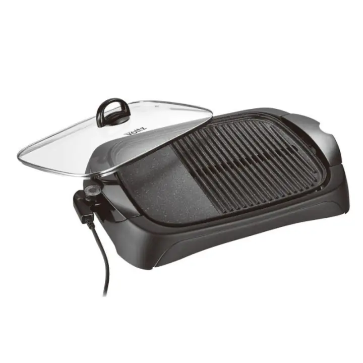 Електрическа скара Oliver Voltz OV51015BM, 2000W, Оребрена и гладка зона, Мраморно покритие, Черен, (35946544)