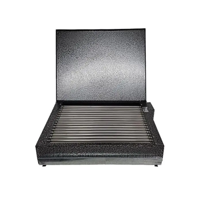 Електрическа скара Rubino 2200W, Капак, 44.5x33x10см, Неръждаеми тръби, Шагрен, (17192)