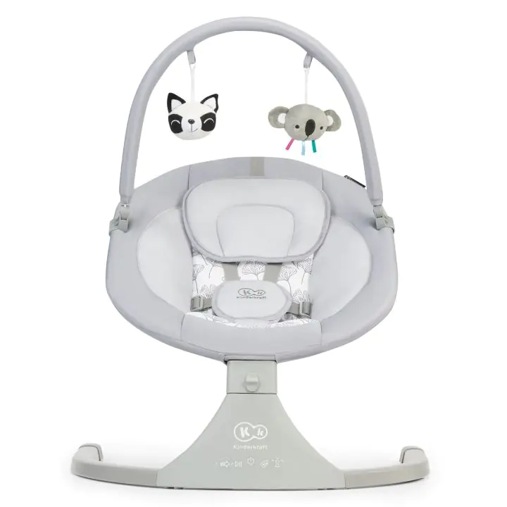 Електрически шезлонг/люлка KinderKraft, 2 в 1, LULI, Сива, (15267)