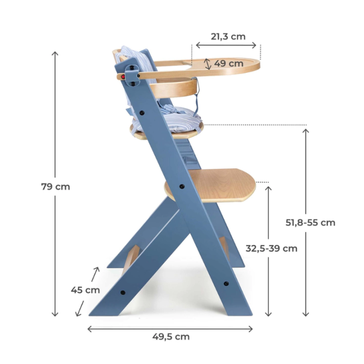 KinderKraft столче за хранене + възглавница ENOCK Nordic Breeze, (35945900)