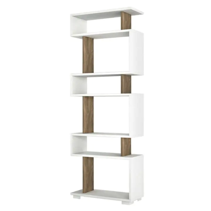 Етажерка Bonami 745DCD3606, 165х60 см, 6 нива, Меламиново покритие, Бял/кафяв, (745DCD3606)