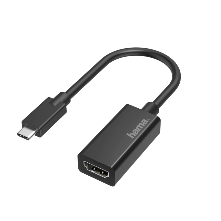 Адаптер HAMA 200315, USB-C мъжко - HDMI женско, Ultra HD, 4K, Черен, (35934313)
