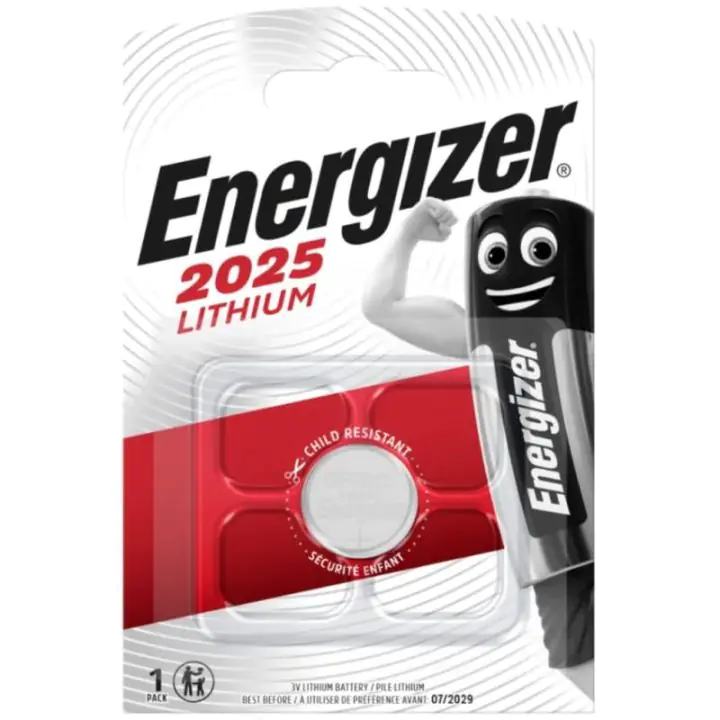 Бутонна батерия литиева ENERGIZER CR2025, 3V, 1 бр. в блистер, (35936468)