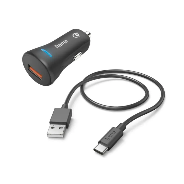 Зарядно за кола HAMA 12-24 V /USB-C 3A, 19.5W + кабел, 201615, (35936962)