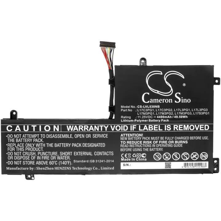 Батерия за лаптоп LENOVO L17C3PG1 Legion Y530 Y730 LVL530NB 11.25V 4400mAh CAMERON SINO, (35936508)