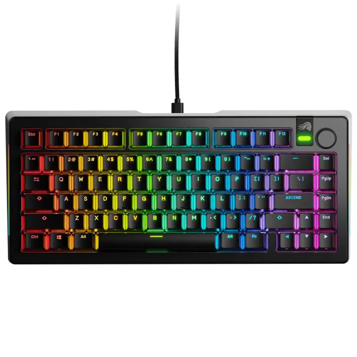 Геймърска механична клавиатура Glorious GMMK 3 Pro 75% Black - Fox Linear Switches, (35938595)