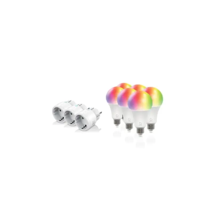 Смарт комплект DELTACO SH-KIT03, 3 x мини контакти, 6 x LED крушки, (35936320)