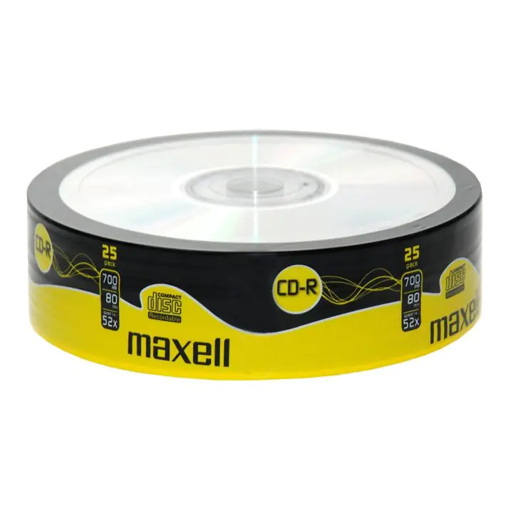 CD-R80 MAXELL, 700MB, 52x, 25 бр, (35932765)