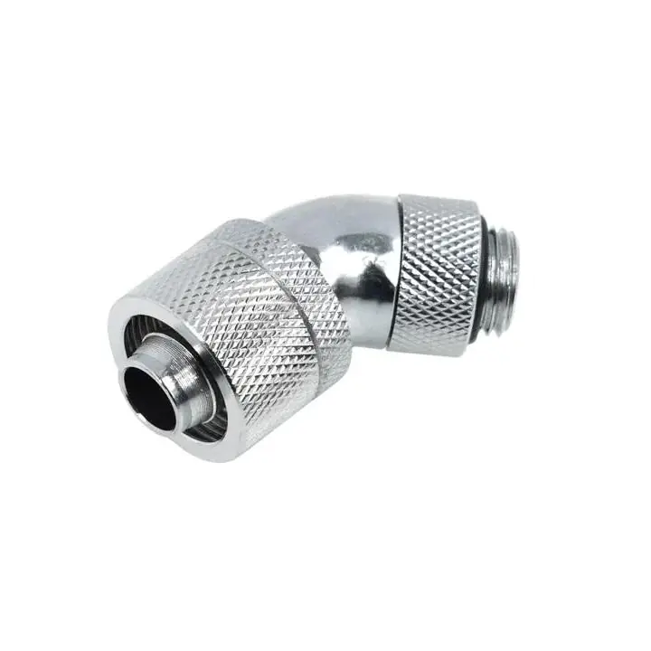 Компресионен фитинг Alphacool, 16/10 - G1/4, 45°, Въртящ се, Хром, (35936854)