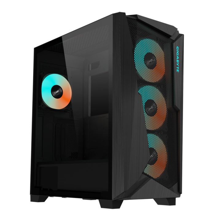 Кутия Gigabyte C301 Black V2, TG, Mid-Tower, (35936978)