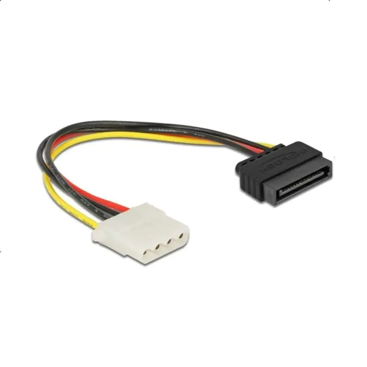 Кабел DeLock Power Cable SATA 15 pin женско към 4 pin женско, 20 cm, (35933820)