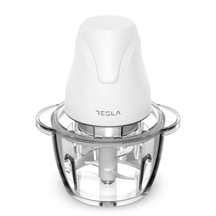 Чопър TESLA FC302W, 400W, Стъклена купа, бял, (9515)
