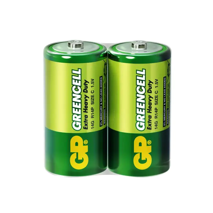 Цинк карбонова батерия GP 14G-S2 Greencell, R14, 2 бр. в опаковка / Shrink, 1.5V, (35933888)