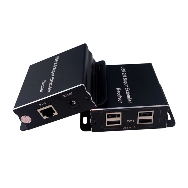 USB Extender (усилвател) ESTILLO ASKHU04-USB 1x4, усилва USB сигнал до 100 м по UTP кабел CAT5e/6, (35933639)