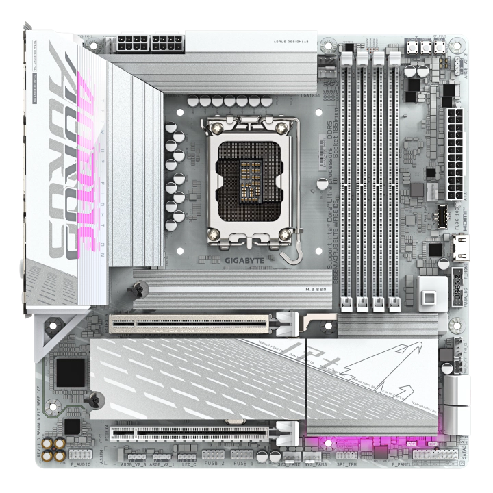 Дънна платка GIGABYTE B860M AORUS ELITE WiFi 6E ICE, LGA 1851, (35940067)