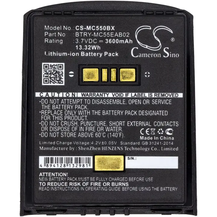 Батерия за баркод скенер Symbol MC55 MC5574 LiIon 3.7V 3600mAh Cameron Sino, (35939768)