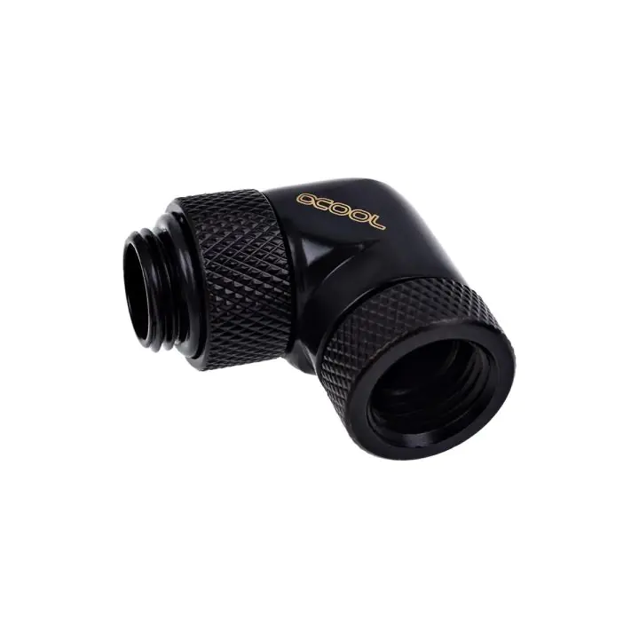 Ъглов адаптер Alphacool Eiszapfen, 90°, G1/4 външна към G1/4 вътрешна резба, Черен мат, (35936429)